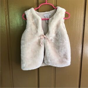 Catherine Malandrino Cream Fuzzy Vest for Kids